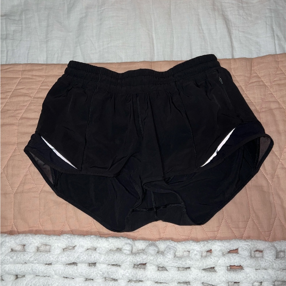 Black Lululemon Hotty Hot shorts
